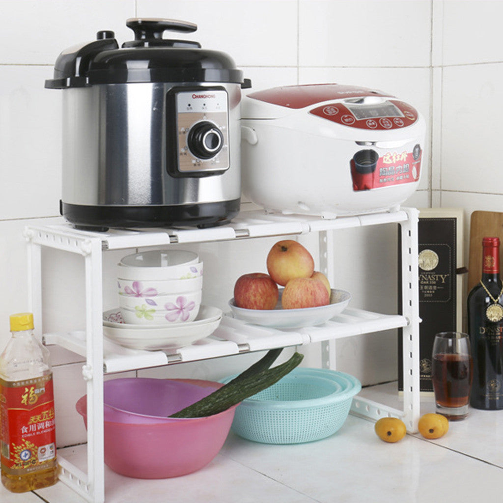 Expandable Kitchen Sink Organizer with Dual Layers