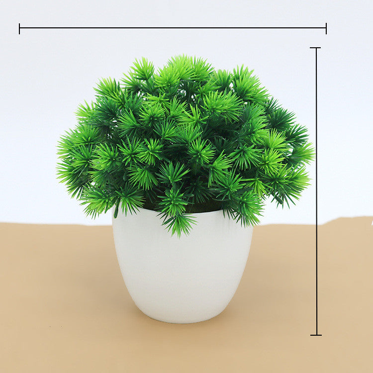 Maceta con planta artificial