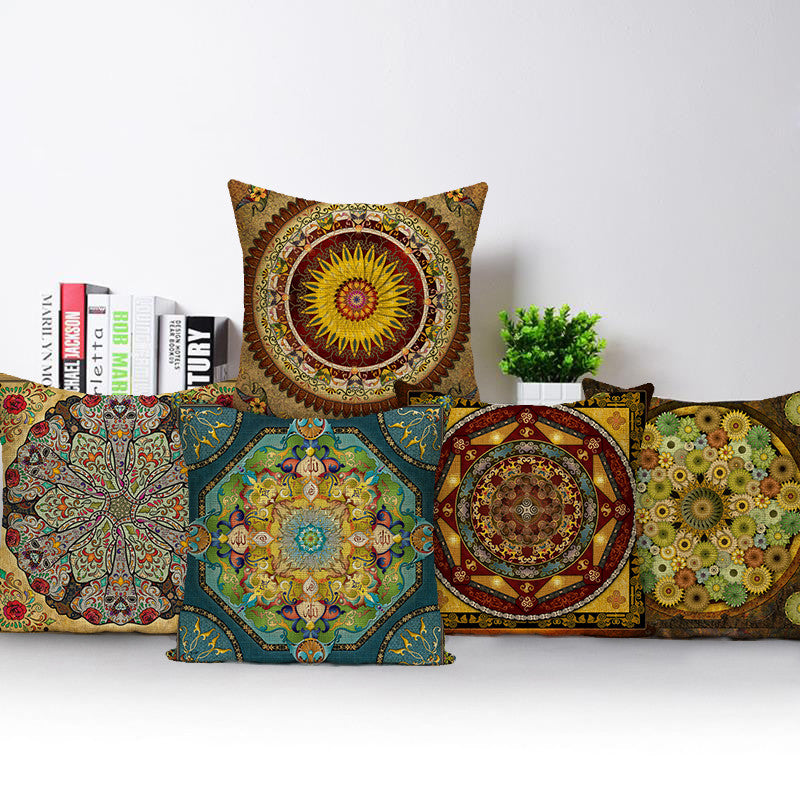 Funda de cojín mandala