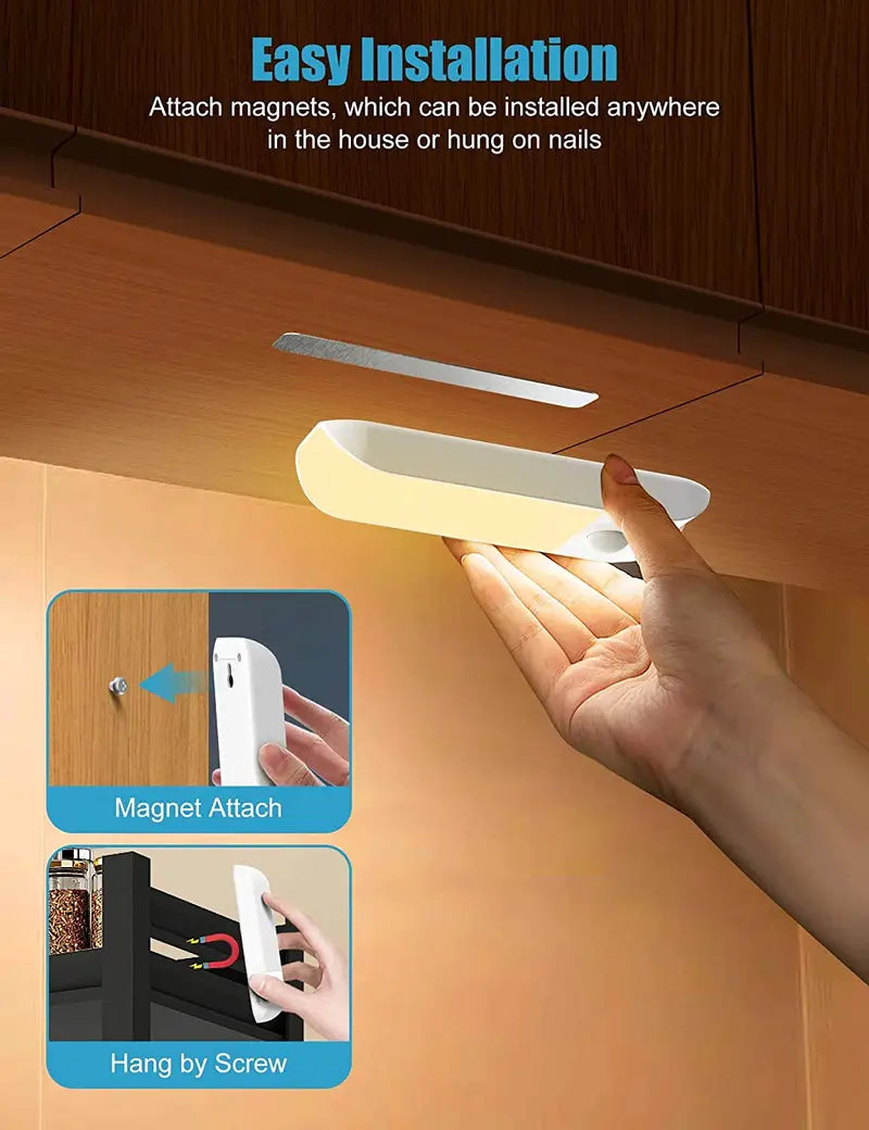Barra LED recargable con sensor de movimiento