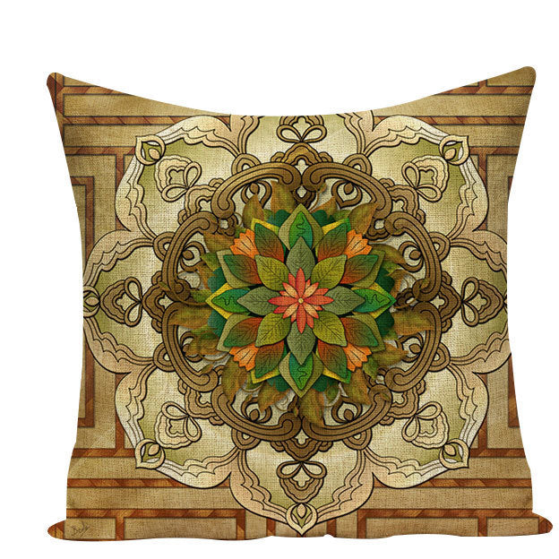Funda de cojín mandala
