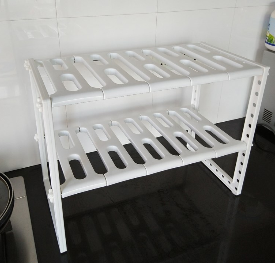 Expandable Kitchen Sink Organizer with Dual Layers