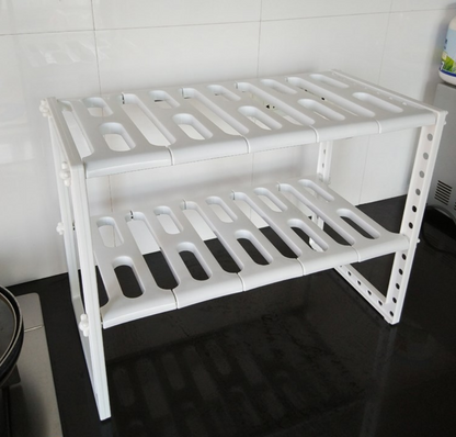 Expandable Kitchen Sink Organizer with Dual Layers