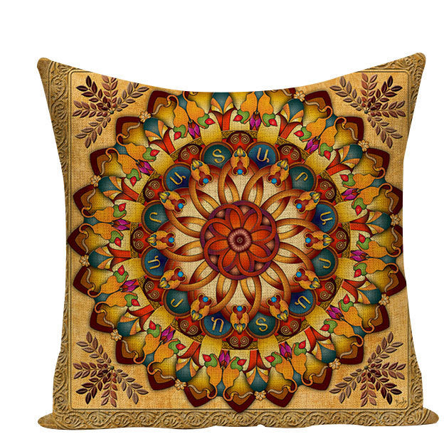 Funda de cojín mandala