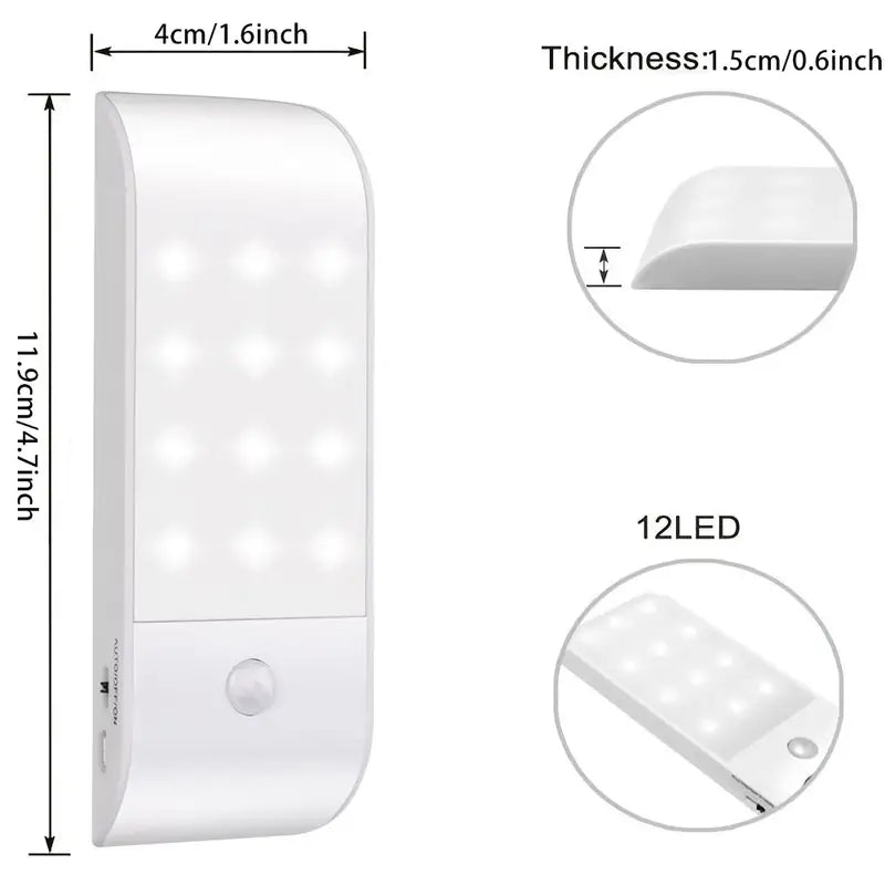 Barra LED recargable con sensor de movimiento